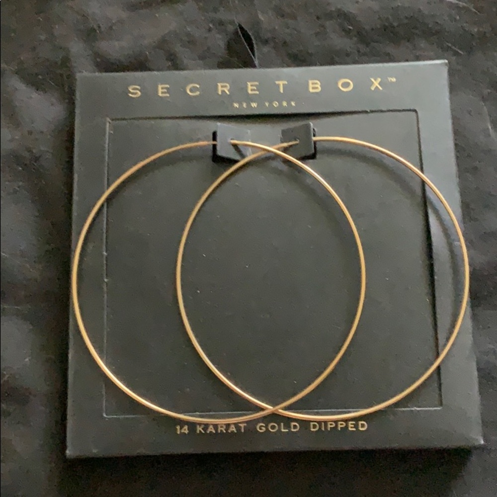 Secret box 14 karat gold dipped earrings